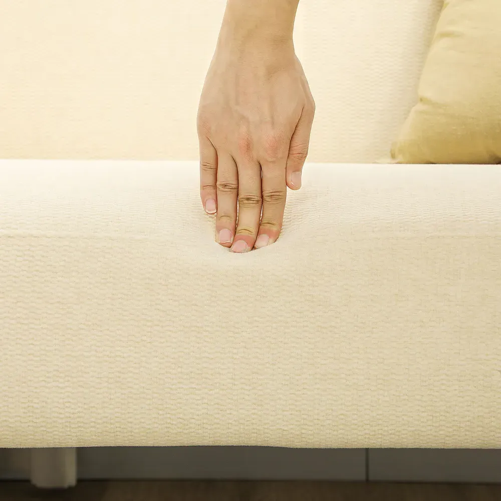 2-Seater Sofa - Cream, Velvet