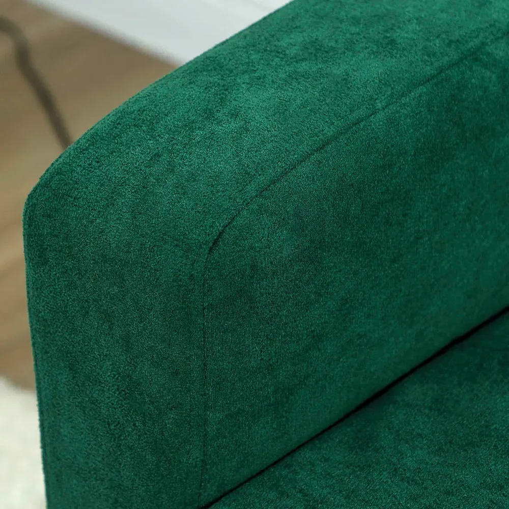 2-Seater Sofa - Green, Velvet