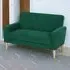 2-Seater Sofa - Green, Velvet