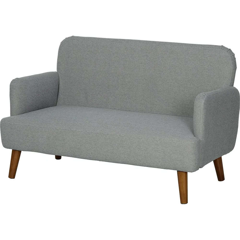 2-Seater Sofa - Grey, Velvet