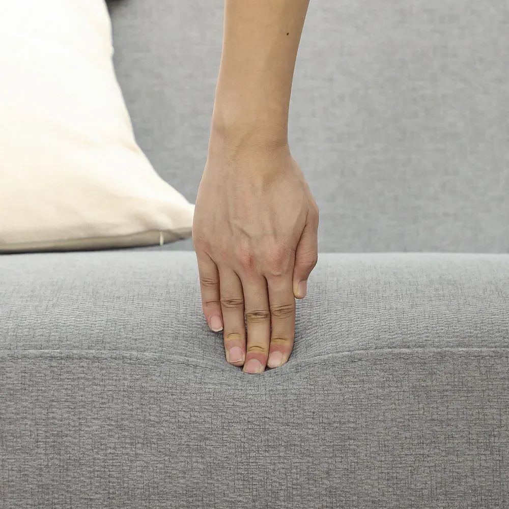 2-Seater Sofa - Grey, Velvet