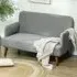 2-Seater Sofa - Grey, Velvet