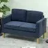2-Seater Sofa with Storage - Blue, Corduroy
