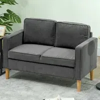2-Seater Sofa with Storage - Grey, Corduroy