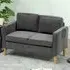 2-Seater Sofa with Storage - Grey, Corduroy