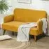 2-Seater Sofa with Thick Padding - Yellow, Velvet