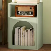 2 Shelf Bedside Table - Light Green, MDF