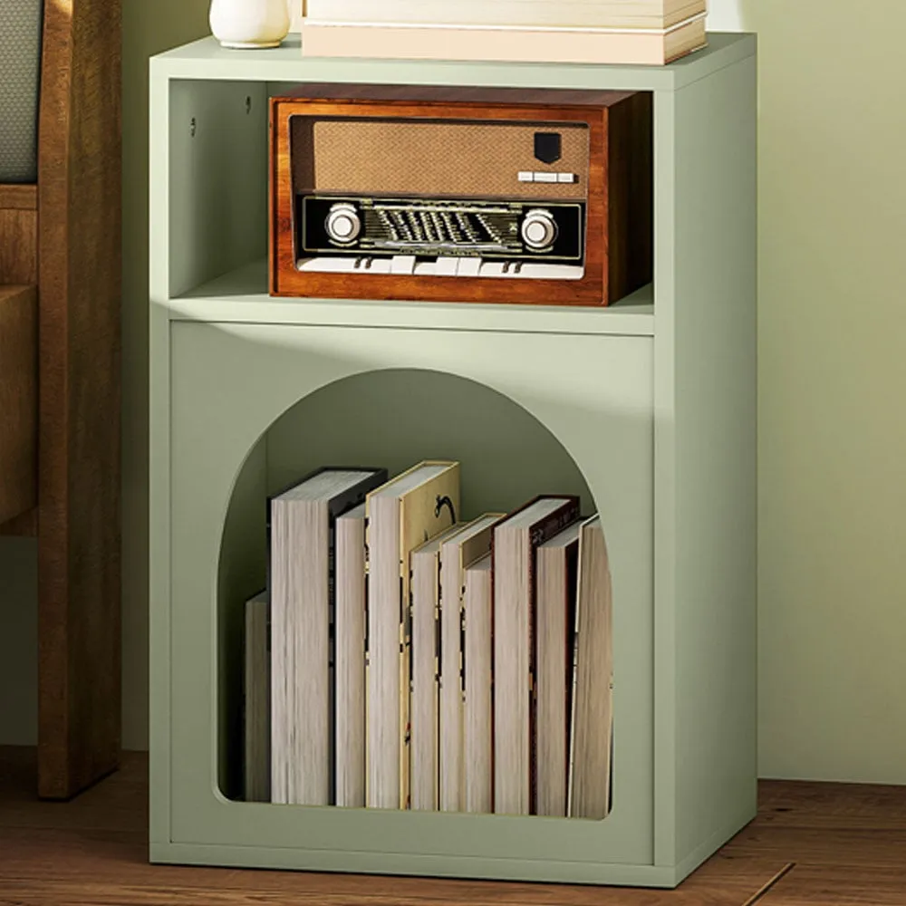 2 Shelf Bedside Table - Light Green, MDF