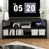2 Shelf Corner TV Unit with Storage - Black