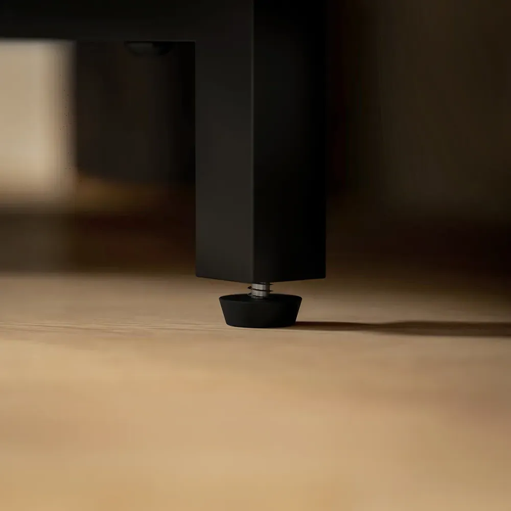 2 Shelf Corner TV Unit with Storage - Brown