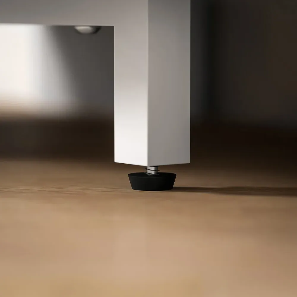 2 Shelf Corner TV Unit with Storage - White