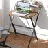2 Shelf Foldable Computer Desk - Rustic Brown