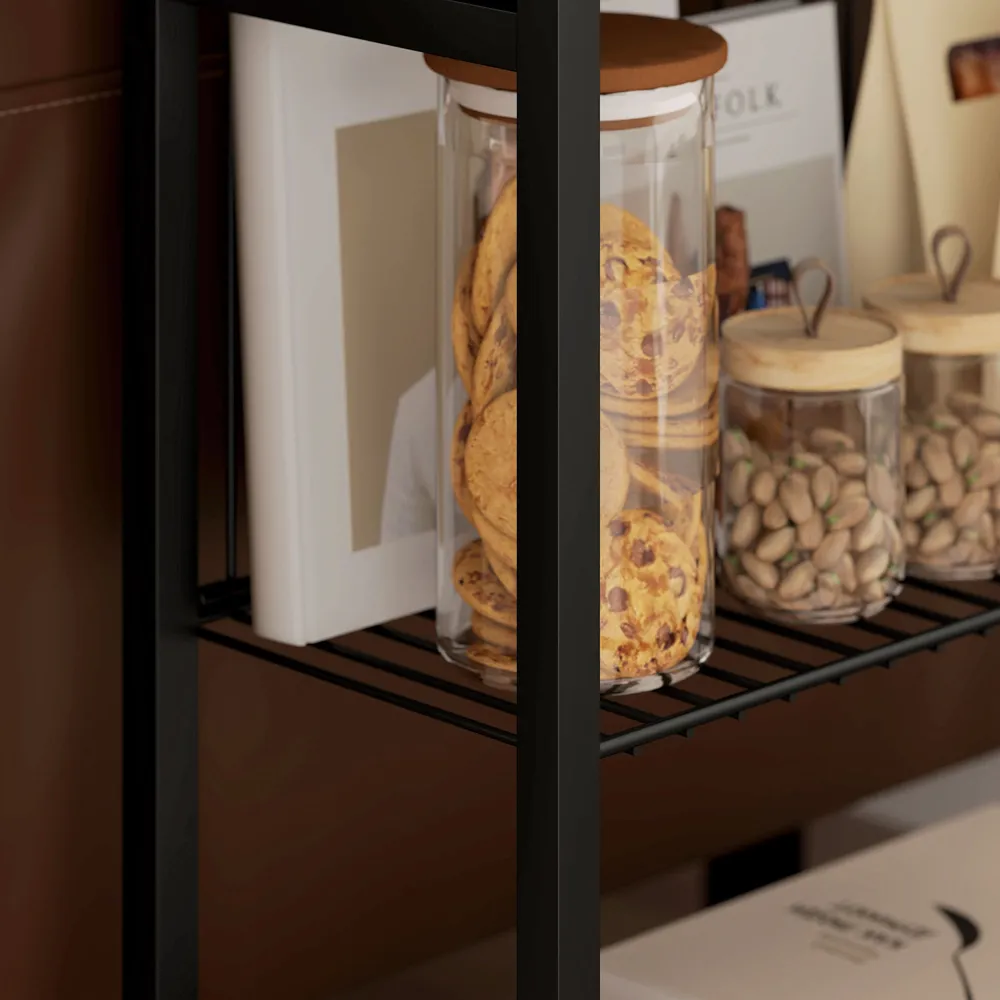 2 Shelf Side Table - Black