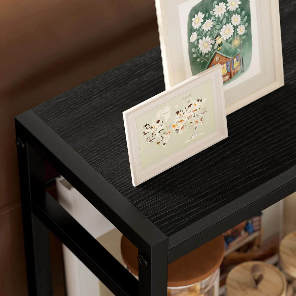 2 Shelf Side Table - Black