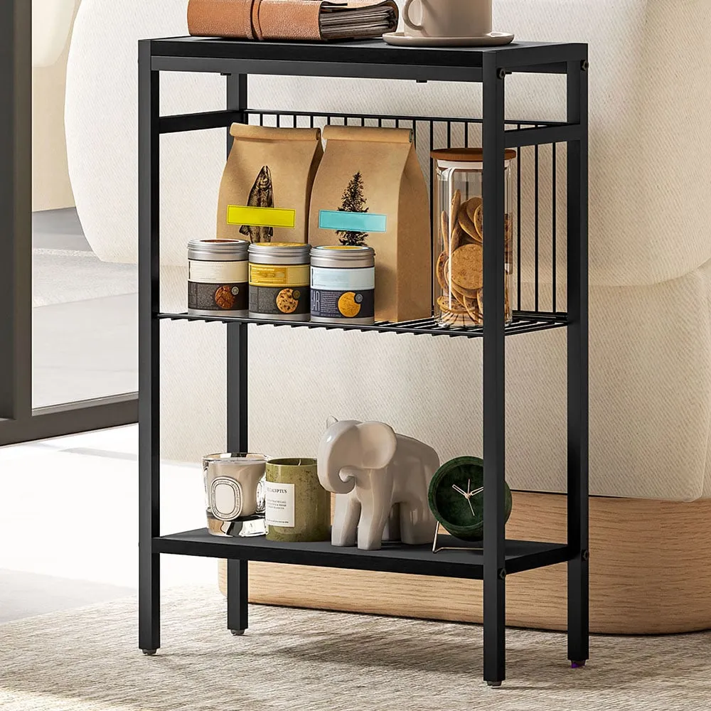 2 Shelf Side Table - Black