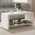2-Tier Coffee Table with Storage - White, High Gloss