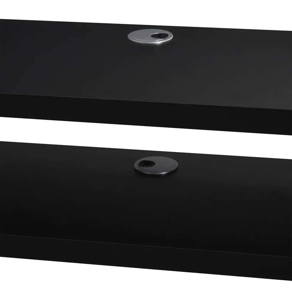 2-Tier Floating TV Stand - Black