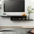 2-Tier Floating TV Stand - Black