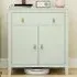2 Tier Storage Cabinet with Adjustable Shelf - Light Green