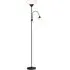 2 Way Mother Child Floor Lamp with 2 Switches - Black