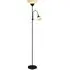 2 Way Mother Child Floor Lamp with 3 Colour Temperatures - Black