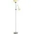 2 Way Mother Child Floor Lamp with 3 Colour Temperatures - Silver