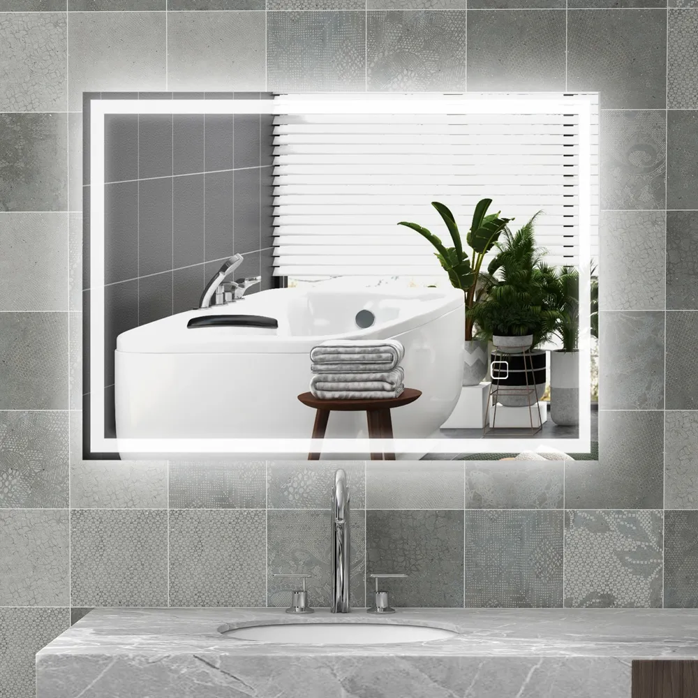 3 Colour LED Illuminated Bathroom Mirror with Defogging Film