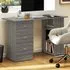 3 Drawer 3 Shelf Computer Desk - Grey, Particle Board