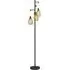 3 Light Industrial Dimmable LED Floor Lamp - Black