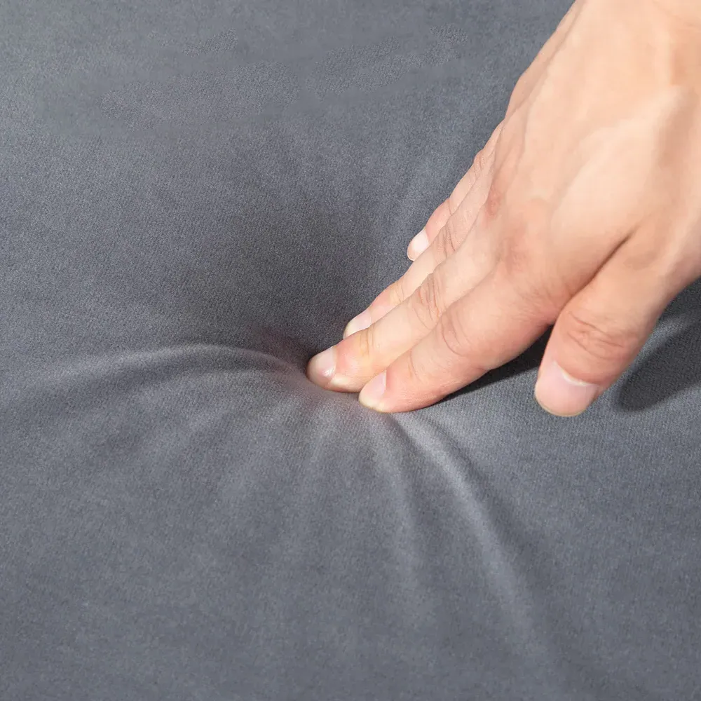 3-Seater Button Tufted Sofa Bed with Reclining - Dark Grey, Velvet