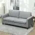3-Seater Fabric Sofa - Grey