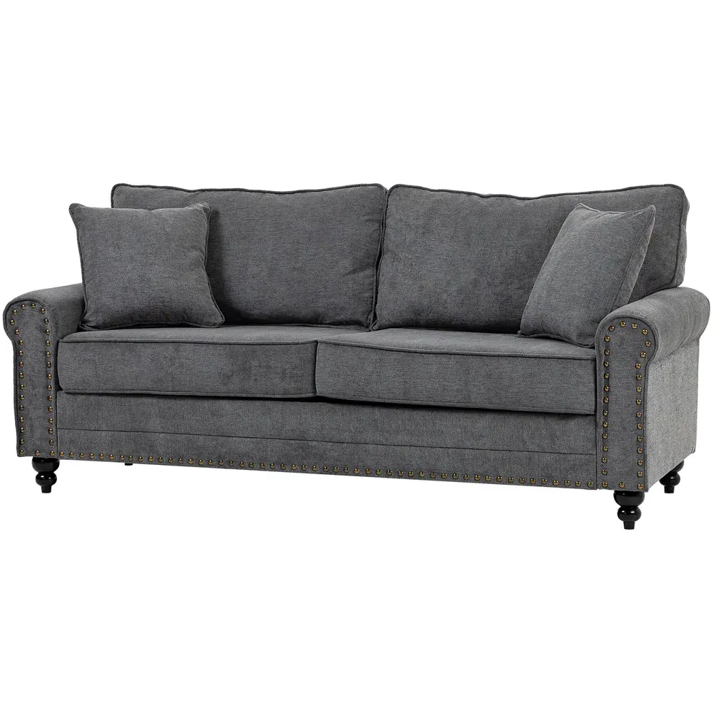 3-Seater Fabric Sofa - Grey