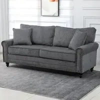 3-Seater Fabric Sofa - Grey