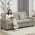 3-Seater L-Shaped Sofa Bed with Pull Out - Beige