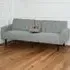 3-Seater Sofa Bed with Storage - Grey, Linen-Look