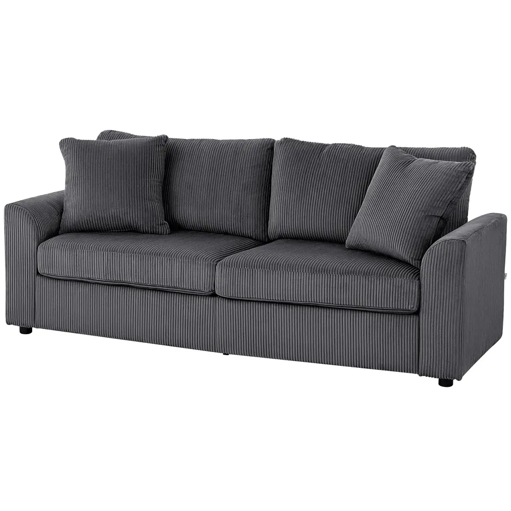 3-Seater Sofa - Grey, Jumbo Cord