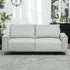 3-Seater Sofa - Light Grey, Corduroy
