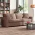 3-Seater Upholstered Sofa - Coffee, Jumbo Cord