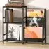 3-Tier Record Player Stand with Storage - Black