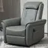 3D Kneading Massage Recliner Armchair with Headrest - Grey