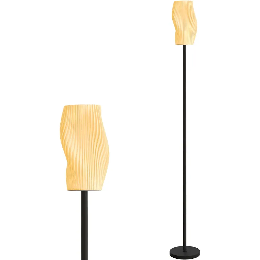 3D Printed Floor Lamp with E27 Holder - White