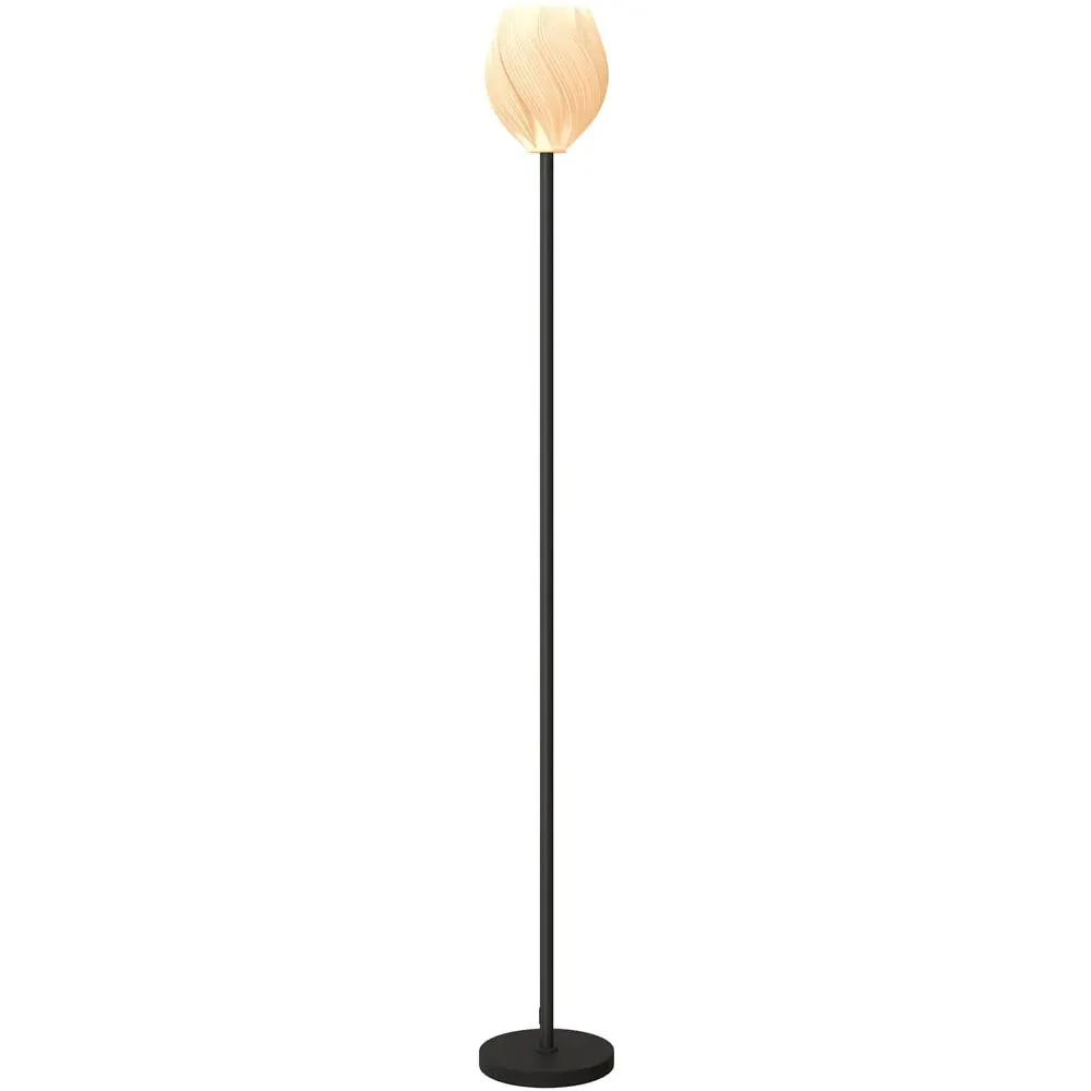 3D Printed Rose Shade Floor Lamp with 3 Colour Temperature - White