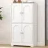 4 Door Arched Kitchen Cupboard - White