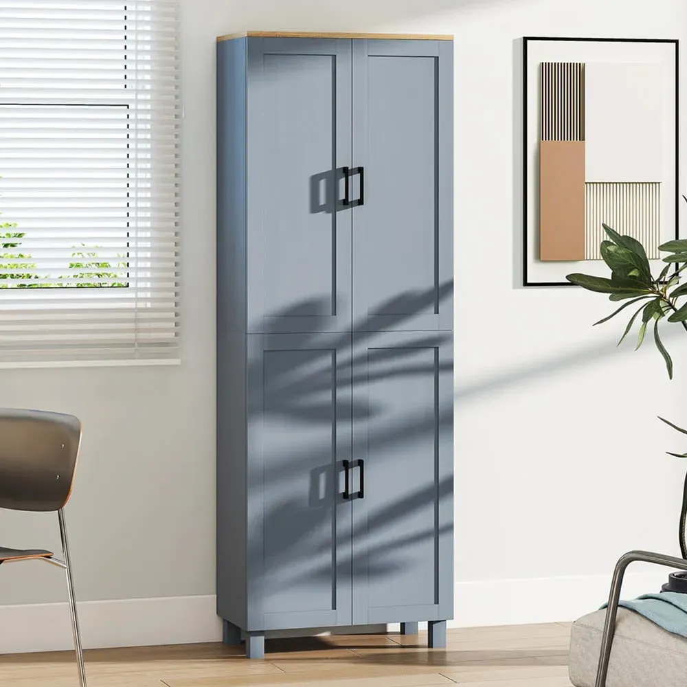4 Door Kitchen Storage Cabinet - Grey