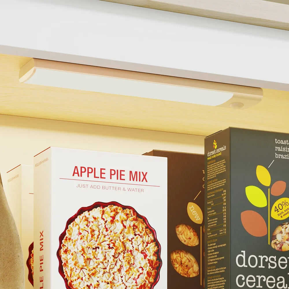 4 Door Tall Pantry Storage Cabinet with LED Light - White