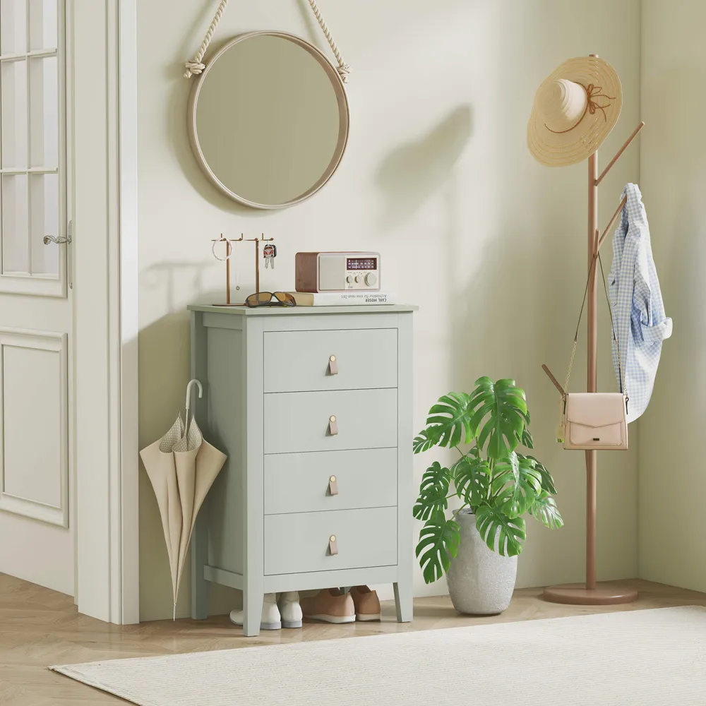 4 Drawer Chest of Drawers - Green