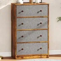 4 Drawer Chest of Drawers - Grey, MDF