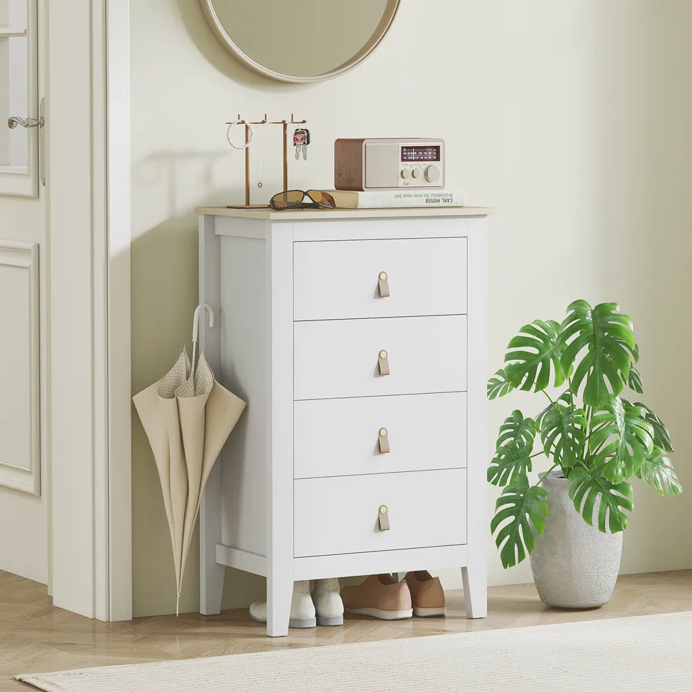 4 Drawer Chest of Drawers - White