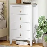 4 Drawer Chest of Drawers - White