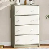 4 Drawer Chest of Drawers - White, MDF